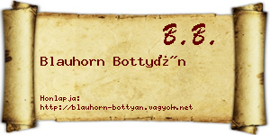 Blauhorn Bottyán névjegykártya