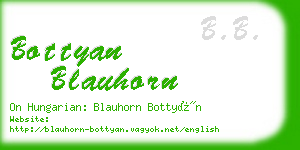 bottyan blauhorn business card